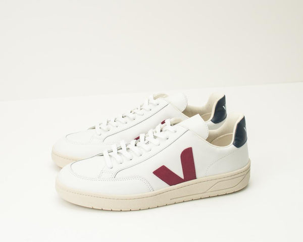 ZAPATILLA - VEJA - V-12 LEATHER EXTRA WHITE MARSALA NAUTICO XD021955B HOMBRE
