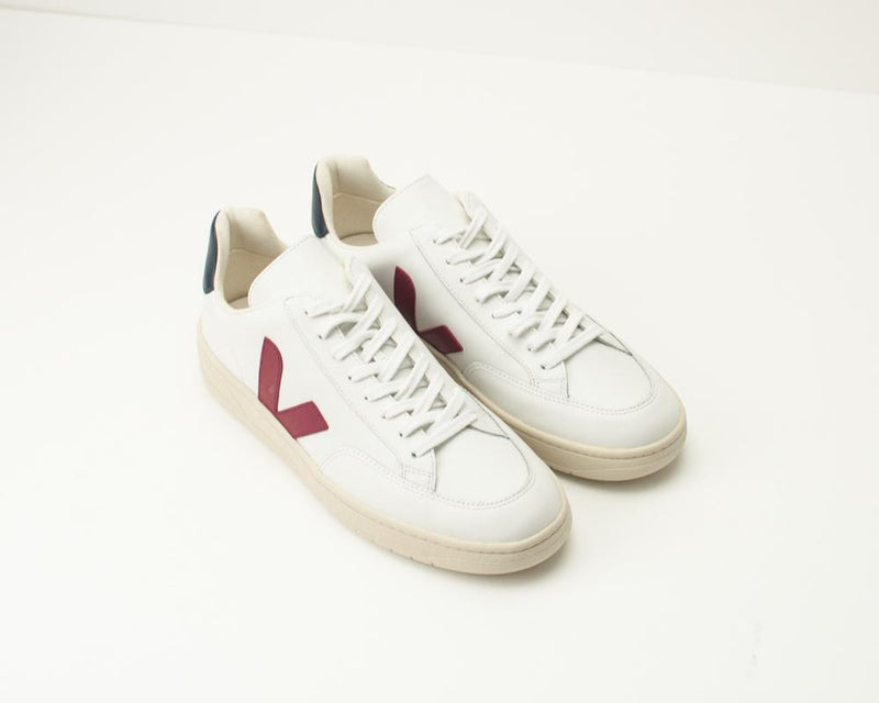 ZAPATILLA - VEJA - V-12 LEATHER EXTRA WHITE MARSALA NAUTICO XD021955B