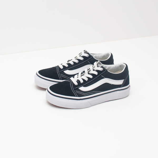 ZAPATILLA DE NIÑA Y NIÑO - VANS - OLD SKOOL BLACK TRUE WHITE VN000W9T6BT