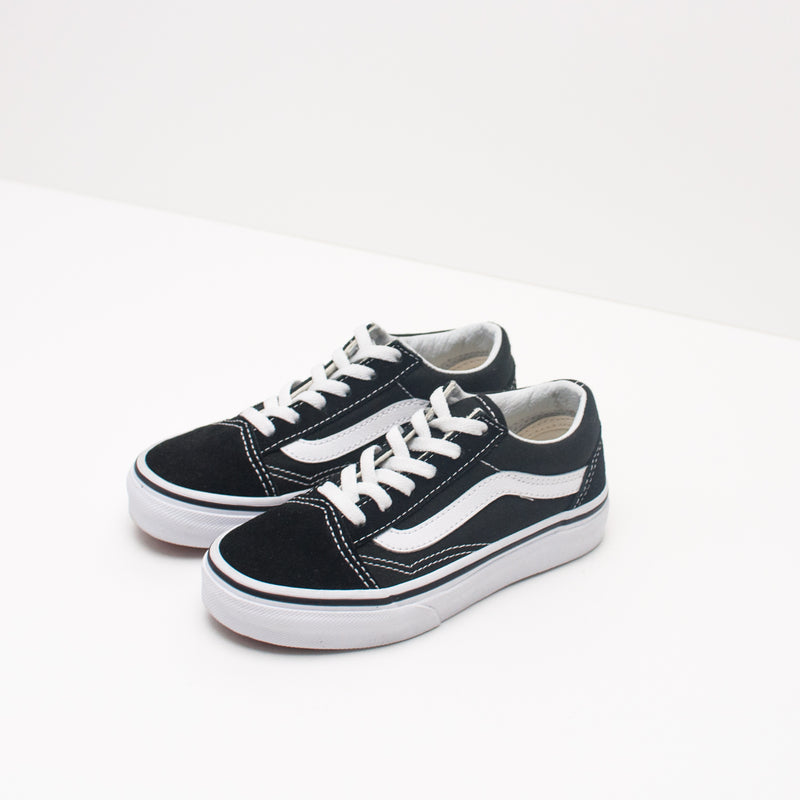 ZAPATILLA DE NIÑA Y NIÑO - VANS - OLD SKOOL BLACK TRUE WHITE VN000W9T6BT