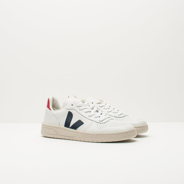 ZAPATILLA - VEJA - V-10 LEATHER EXTRA WHITE NAUTICO PEKIN VX021267